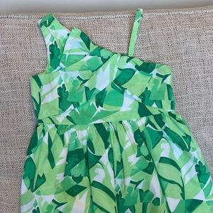 Janie and Jack Green Jungle Leaf Dress 3